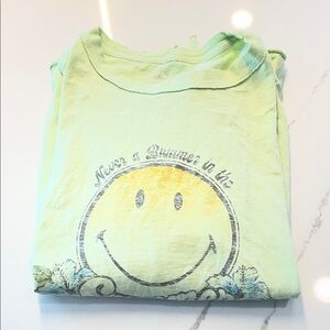 Kids Lime Green Smiley Face T-Shirt
